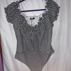 Missguided Gingham Bodysuit